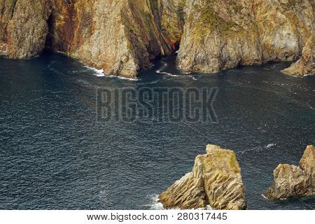 The Slieve League Cliffs In The West Of The Irish County Donegal On The Atlantic Ocean Are With 601 