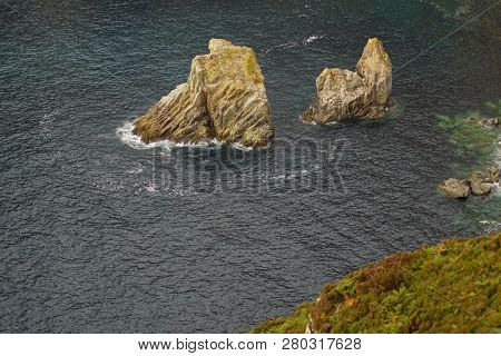 The Slieve League Cliffs In The West Of The Irish County Donegal On The Atlantic Ocean Are With 601 