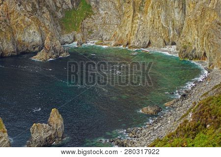 The Slieve League Cliffs In The West Of The Irish County Donegal On The Atlantic Ocean Are With 601 