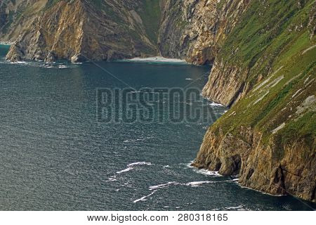 The Slieve League Cliffs In The West Of The Irish County Donegal On The Atlantic Ocean Are With 601 