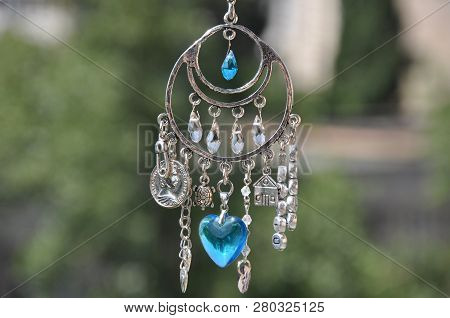 May Luck Be Yours. Jewelry Charm Or Talisman. Name Amulet For Good Luck. Luck Amulet Hung Out Outdoo