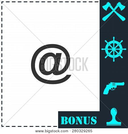 E-mail Icon Flat. Simple Vector Symbol And Bonus Icon