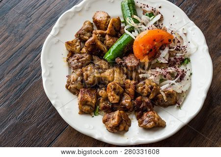 Turkish Traditional Offal Food Uykuluk Made With Animals Gland, Pancreas Or Rib Cage.
