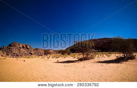 Desert Landscape El Berdj Canyon In Tassili Najjer National Park In Algeria