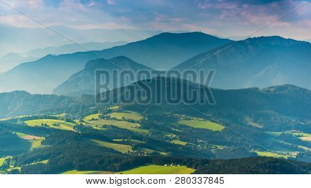 View From Shockl Mountain In Graz. Tourist Spot In Graz
