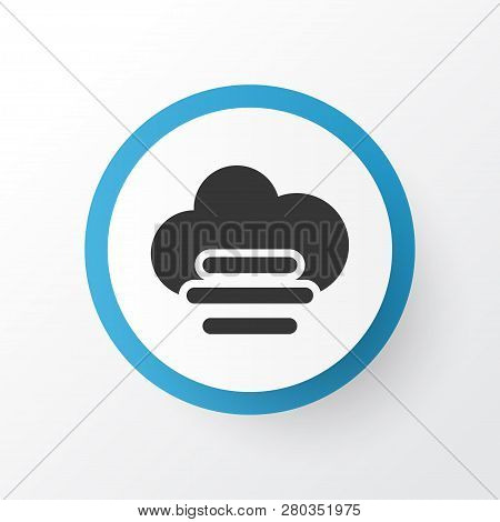 Misty And Cloudy Icon Symbol. Premium Quality Isolated Synoptic Element In Trendy Style.