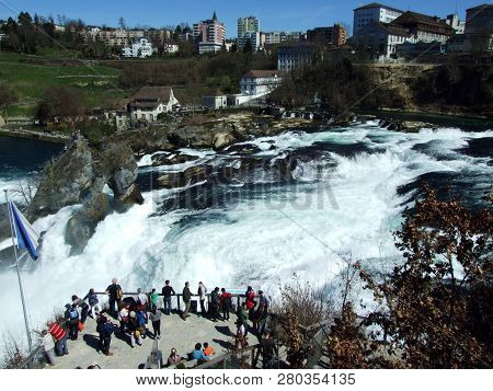 The Rhine Falls Or Rheinfall Waterfall, Neuhausen Am Rheinfall - Canton Of Schaffhausen, Switzerland