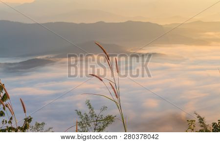 Mountains And Morning Mist Si Nan National Park Doi Samer Dao Thailand