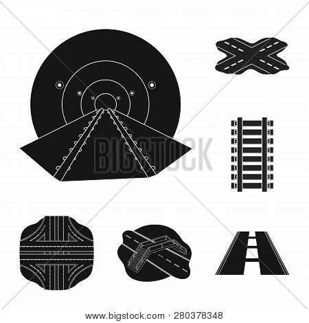 Vector Design Of Road And Street Symbol. Set Of Road And Highway Vector Icon For Stock.