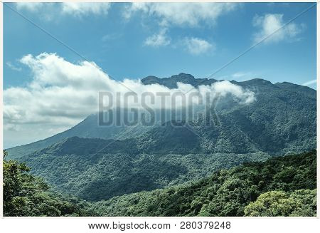 Landscape Of A Sierra With Green Nature And Mountains. Brazilian - Serra Do Mar Paranaense. Photo Of