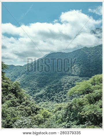 Landscape Of A Sierra With Green Nature And Mountains. Brazilian - Serra Do Mar Paranaense. Photo Of