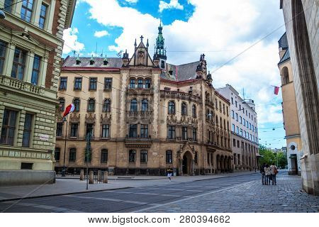 Brno, Czech Republic - May 8: View Of A Street In Brno, Czech Republic On May 8, 2014. Brno Is The S