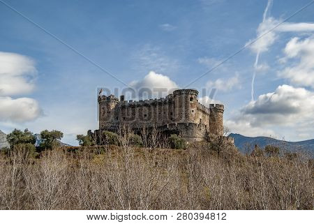 Castle Of Mombeltrán In Avila Spain On A Sunny Day