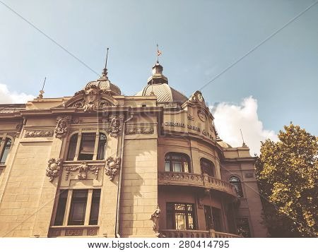 Tbilisi, Georgia - September 20, 2018: View Of Old Bilding Of The Tbc Bank Of The  Tbilisi Town, D.a