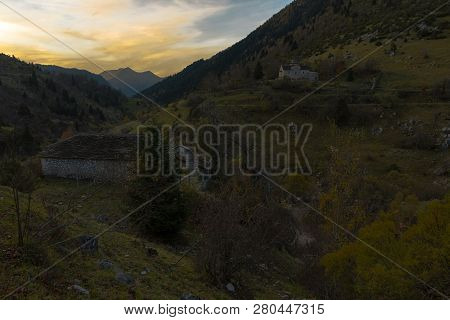 The National Park Of Tzoumerka,peristeri & Arachthos Gorge,is An Open Land Area Of About 820 Km2,loc
