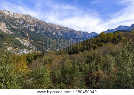The National Park Of Tzoumerka,peristeri & Arachthos Gorge,is An Open Land Area Of About 820 Km2,loc