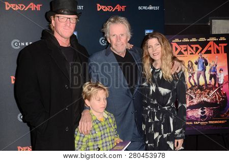 LOS ANGELES - JAN 22:  Jake Busey, Gary Busey, Steffanie Sampson, Luke Sampson Busey at the 