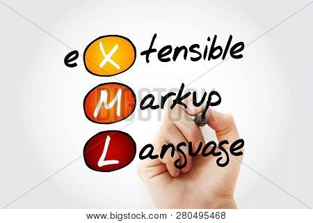 Xml - Extensible Markup Language Acronym With Marker, Technology Concept