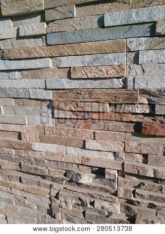 The Wall Built With Simple And Elegant Layers Of Stone