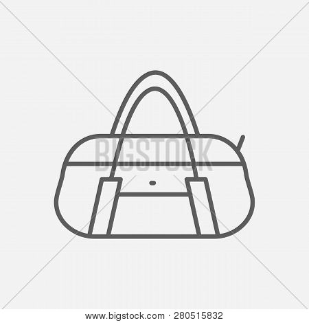 Duffel Bag Icon Line Symbol. Isolated Vector Illustration Of  Icon Sign Concept For Your Web Site Mo