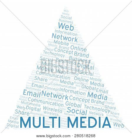 Multi Media Word Cloud. Word Cloud Made With Text Only.