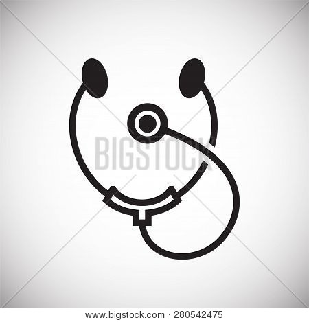 Stetoscope Icon On White Background For Graphic And Web Design, Modern Simple Vector Sign. Internet 