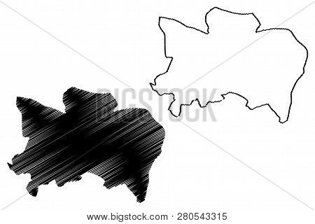 Benue State (subdivisions Of Nigeria, Federated State Of Nigeria) Map Vector Illustration, Scribble 