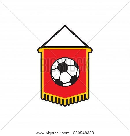 Soccer Flag Icon On White Background For Graphic And Web Design, Modern Simple Vector Sign. Internet