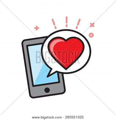Love Message Icon On White Background For Graphic And Web Design, Modern Simple Vector Sign. Interne