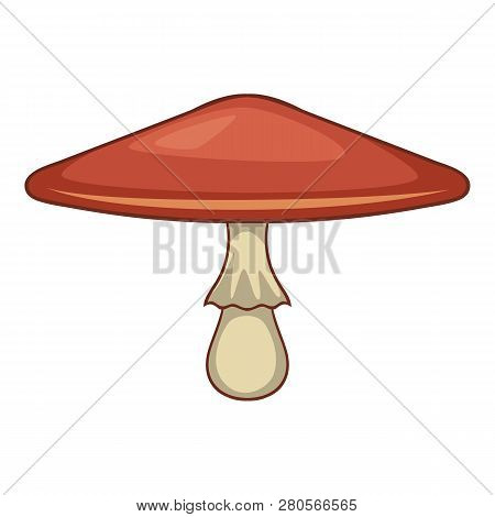 Lepiota Procera Mushroom Icon. Cartoon Illustration Of Lepiota Procera Mushroom Icon For Web Design
