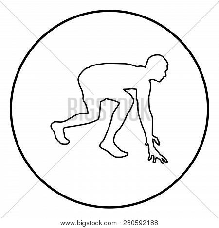 Runner Preparing To Start Running Start Running Runner In Ready Posture To Sprint Silhouette Ready T