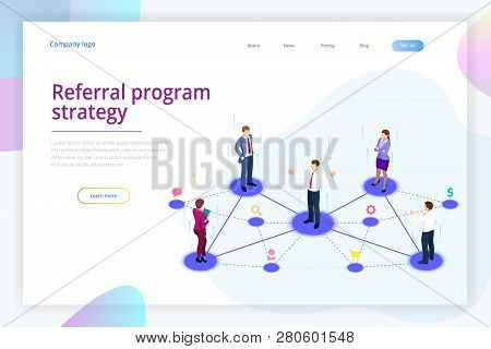 Isometric Referral Marketing, Network Marketing, Referral Program Strategy, Referring Friends, Busin