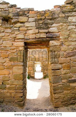 Aztec ruins National Monument native american indian Ruinen Tür