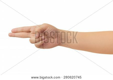 Human Hand Isolate On White Background
