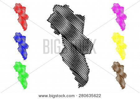 Hedmark (administrative Divisions Of Norway, Kingdom Of Norway) Map Vector Illustration, Scribble Sk