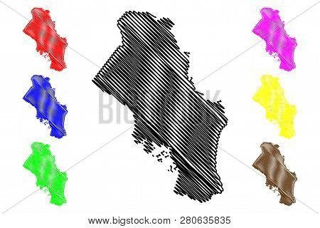 Oslo (administrative Divisions Of Norway, Kingdom Of Norway) Map Vector Illustration, Scribble Sketc