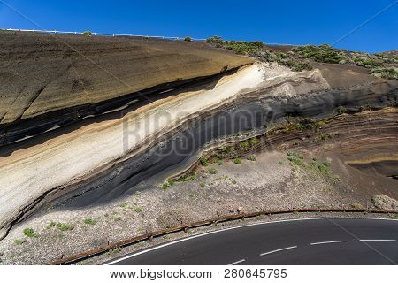 La Tarta Del Teide - Geological Formation Of Solidified Lava Flows. Tenerife. Canary Islands. Spain.