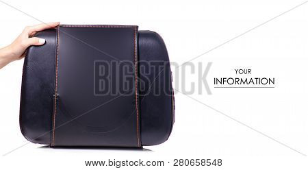 Leather Massage Cushion Pattern On White Background Isolation
