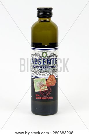Spencer, Wisconsin, January, 25, 2019    Mini Bottle Of  Absente   Absente Is A Product Of Switzerla
