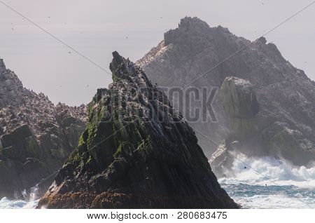 The Shag Rocks Are Six Small, Uninhabited, Islands On The Most Western Part Of South Georgia. They A