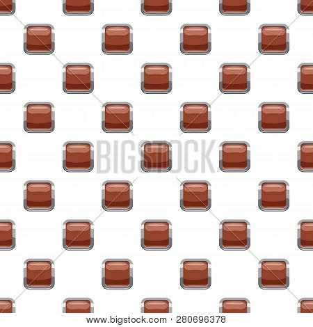 Broun Square Button Pattern Seamless Repeat In Cartoon Style Illustration