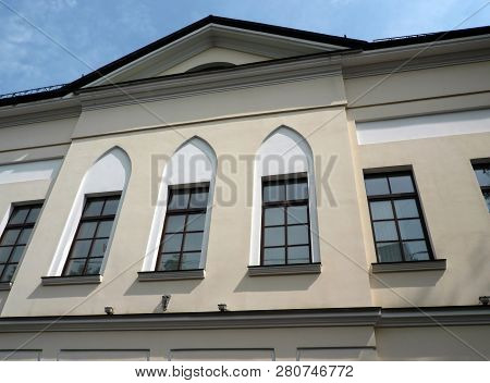 Old Yellow Building At Dry Sunny Day