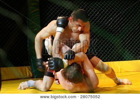TOMSK, Russie - 2 juillet : Combat en championnat de Russie de mixtes combats seul combats, le 2 juillet, 20