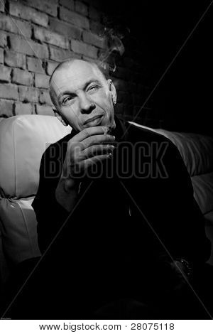 TOMSK, Rusia - 4 de marzo: Músico, compositor, locutor y fundador y líder de la 
