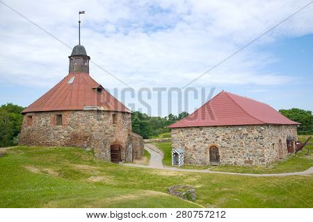 Priozersk, Russia - June 17, 2018: A Cloudy June Day In The Ancient Korela Fortress