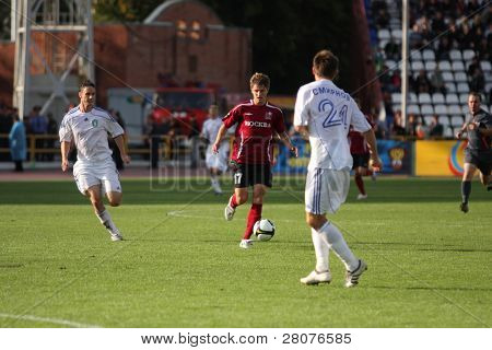 TOMSK, Russie - 29 août : Match de Football Championnat de Russie parmi Tom'(Tomsk) - Moscow (Moscou)