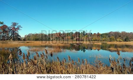 Welwyn Preserve County Park. North Shore Of Long Island, New York