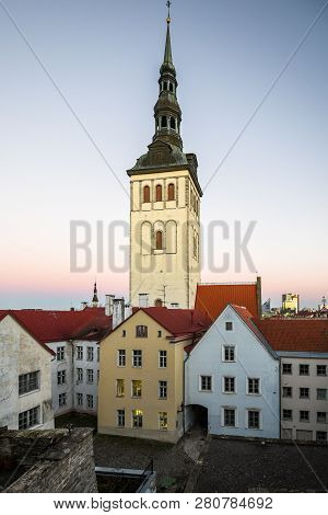 Tallinn, Estonia, November 3, 2018 Vanalinn Old Town Historic Centre Of Tallinn