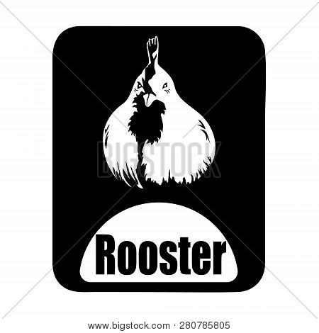 Chinese Calendar Animal Monochrome Logotype Rooster Head