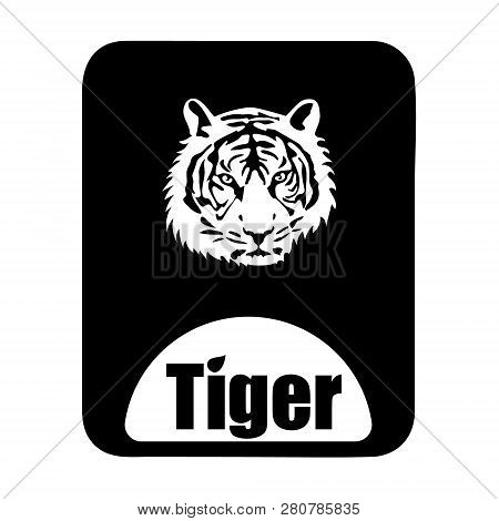 Chinese Calendar Animal Monochrome Logotype Tiger Head